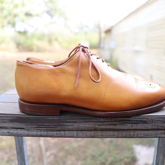 Allen Edmonds MacKenzie 10-D Tan Wholecut Mens Dress Shoes - Picture 6 of 13